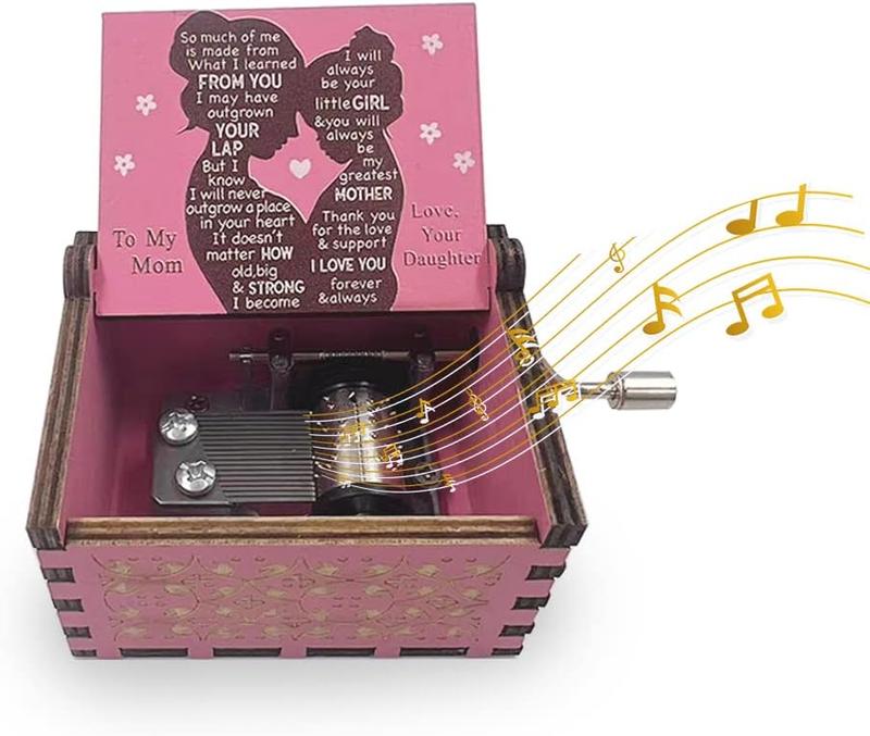 Music Box Birthday Gift for Mom from Daughter, You are My Sunshine Hand Crank Musical Box,  Gifts for mom on Birthday, Mothers Day, Christmas, Anniversary, Valentine