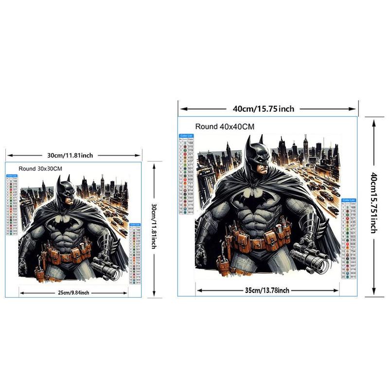 Batman Pattern DIY Diamond Arts Colorful Painting Kit without Frame, DIY 5D Diamond Arts Colorful Painting for Home Bedroom Wall Decor