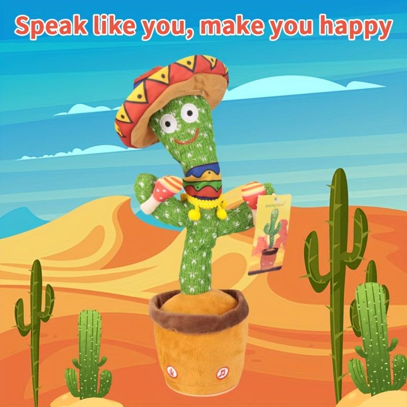 Drum Cactus Plush Toy Can Sing Learn To Talk Electric Plush Toy Doll Decoration Home Decoration Funny Prank Toy Christmas Easter Halloween Gift (without Batteries)