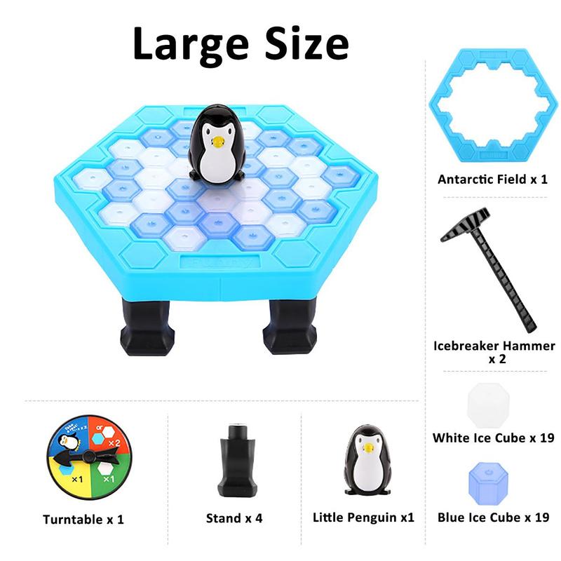 1 Set Penguin Icebreaker Game, Ice Cubes Icebreaker Toy, Save Penguin Break Ice Board Games with Ice Cubes, Kids Puzzle Board Games with Ice Cubes