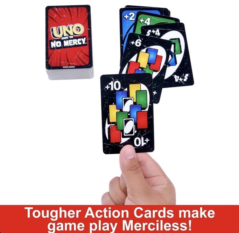 [NEW VERSION] UNO NOMERCY PLUS 196 CARDS with more new extended functions, UNO latest upgrade for longer time playing