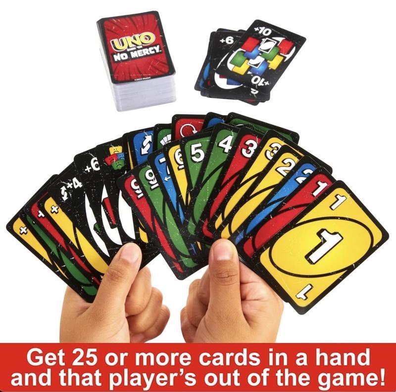 [NEW VERSION] UNO NOMERCY PLUS 196 CARDS with more new extended functions, UNO latest upgrade for longer time playing