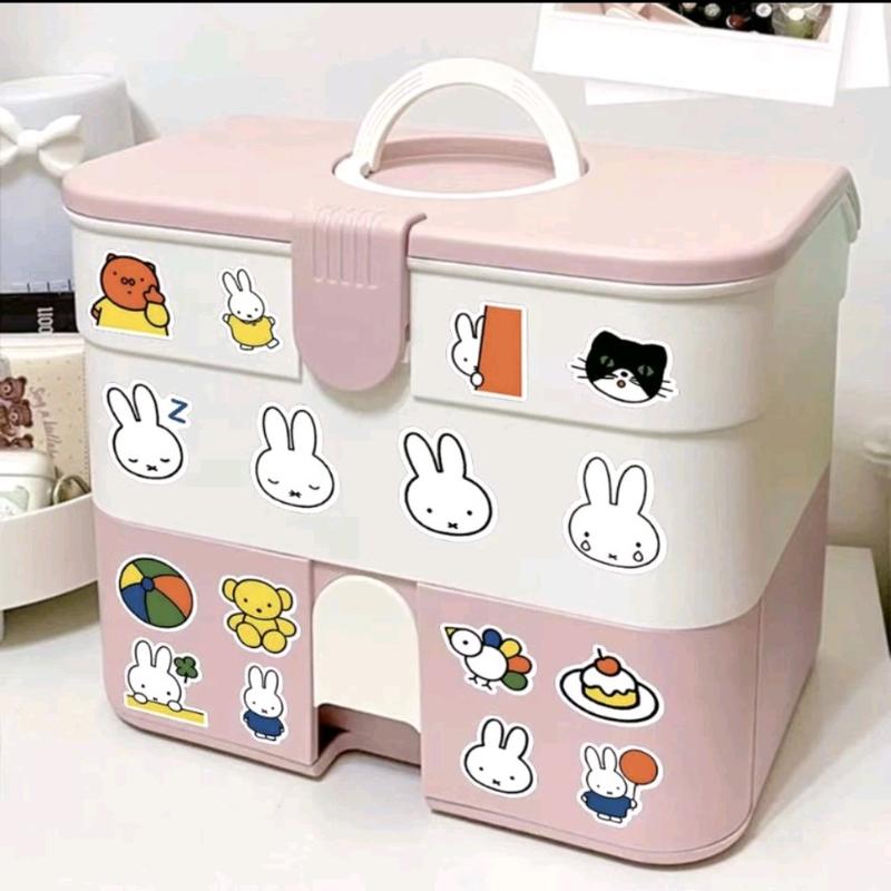 Miffyy Stickers | 64 pcs set Cartoon Rabbit DIY Fashion Waterproof Doodle Decals Stickers