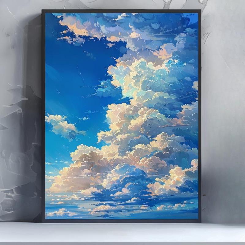 Brilliant Sky Pattern DIY Diamond Arts Colorful Painting without Frame, 5D Diamond Arts Colorful Painting Kit, Wall Art Decor for Home Living Room Bedroom