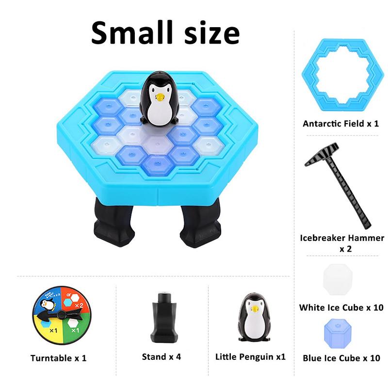 1 Set Penguin Icebreaker Game, Ice Cubes Icebreaker Toy, Save Penguin Break Ice Board Games with Ice Cubes, Kids Puzzle Board Games with Ice Cubes