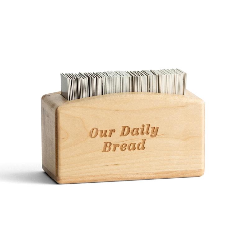 Our Daily Bread Wood Promise Box - 240 Promises from The Word of God - Sharable Scripture Cards Brown