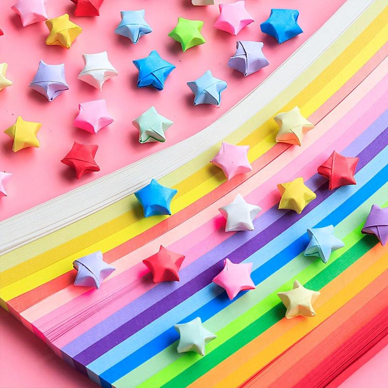 1350 Sheets Star Origami Paper 10 Assortment Color Star Strips DIY Hand Art Crafts Lucky Star Decoration Paper