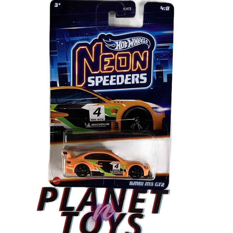 Hot wheels series neon speeders diecast car - scale 1:64 set 7 8