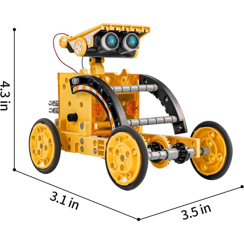 Solar Robot Kit, 12-in-1 Educational STEM Science Experiment Toys, Solar Powered Building Kit DIY