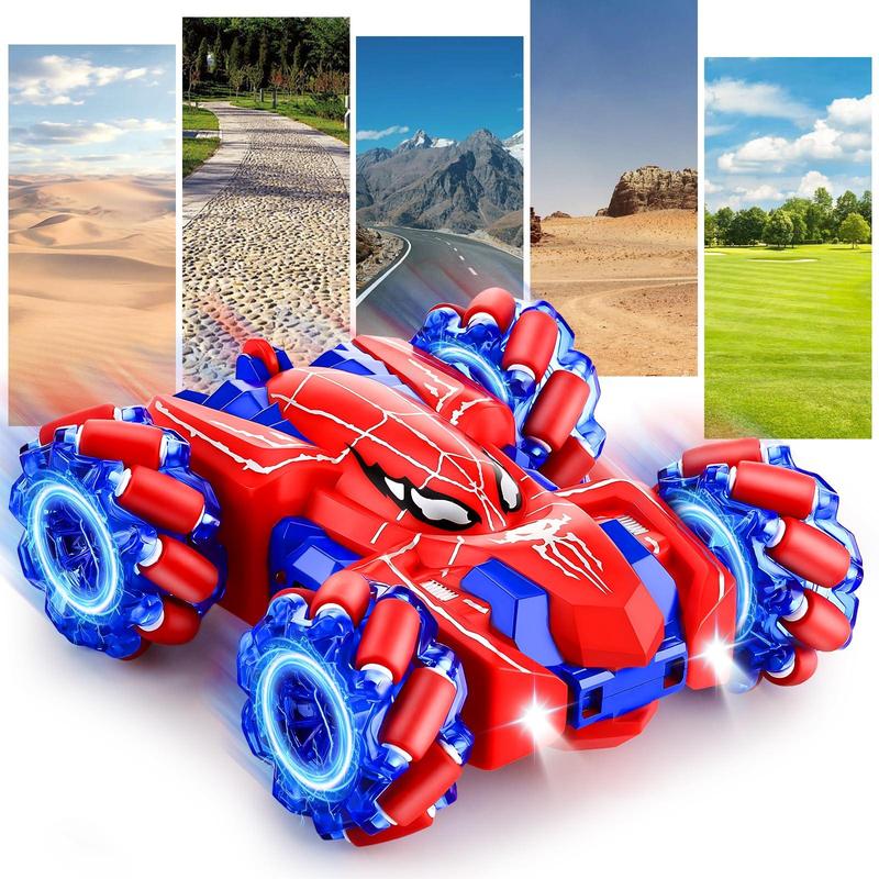 Double-sided Remote Control Car, 1 Box 360° Rotating 4wd Remote Control Drift Car, Cool Light Strip & Headlight, Birthday Gift for Boys & Girls