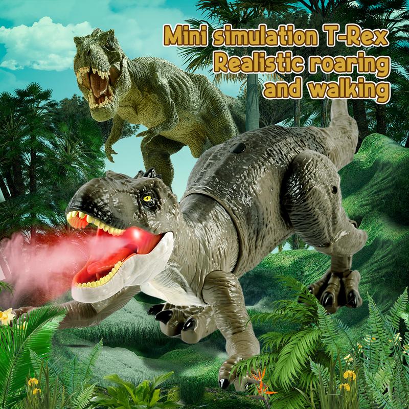 Remote Control Dinosaur Toys for Boys  girls Realistic T-Rex RC Walking Dino with Roaring, Spray, Light, Touch Sensing  with Three Type