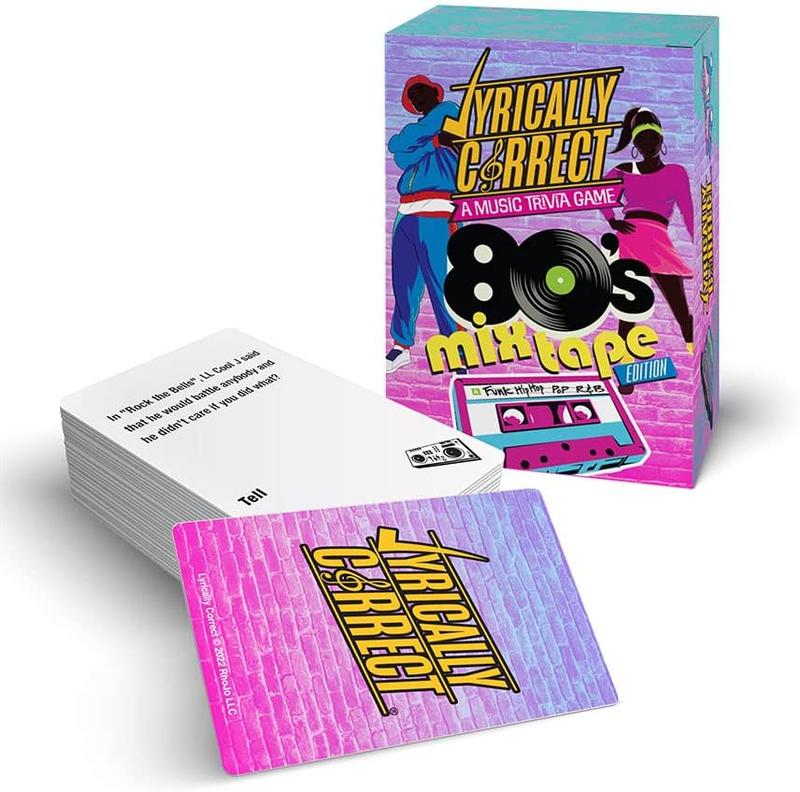 Lyrically Correct Music Trivia Card Game | Multi-Generational Family Gatherings, Adult Game Night and Fun Trivia (80's Mixtape Hip Hop, R&B, Funk and Pop)