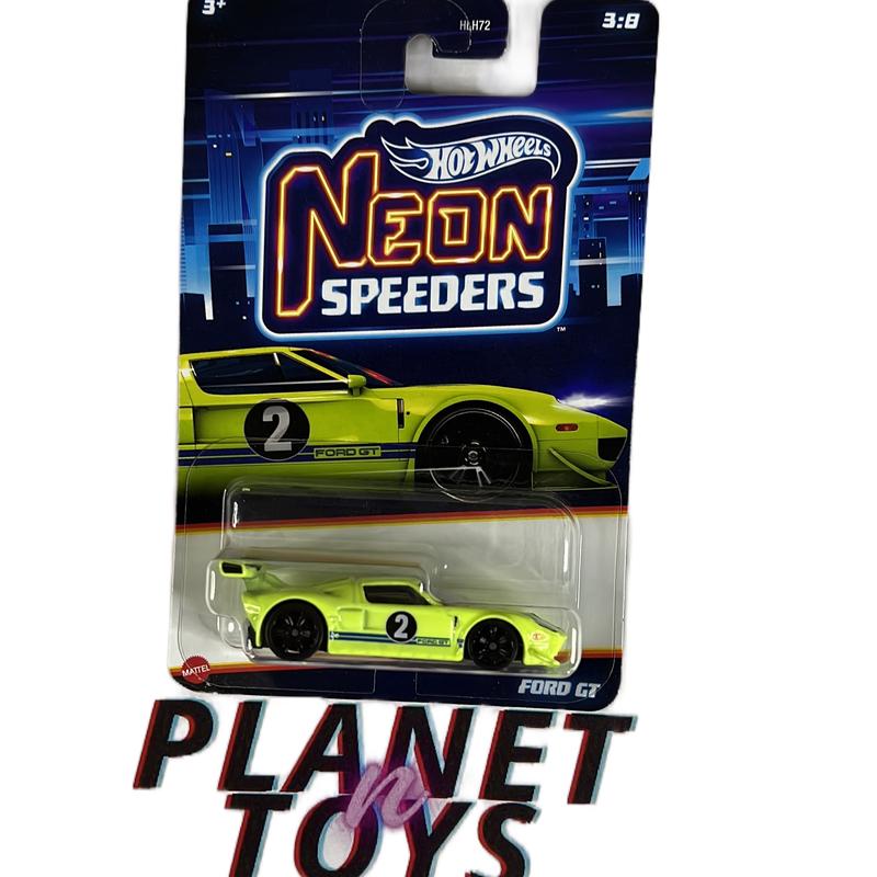 Hot wheels series neon speeders diecast car - scale 1:64 set 7 8