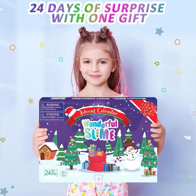 [BLACK FRIDAY OFFER] 2024 Fidget Advent Calendar – 24 Days of Crystal Slime Christmas Countdown Toys | Fun Holiday Gift Set Party Favors, Perfect Xmas Surprise for Boys and Girls