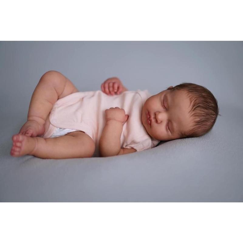 [IN STOCK] Realistic Reborn Baby Doll Full Body Silicone Waterproof 20 Inch Real Looking Lifelike Sleeping Newborn Baby Girl Dolls Loulou Life Like Toddler Washable Baby Doll