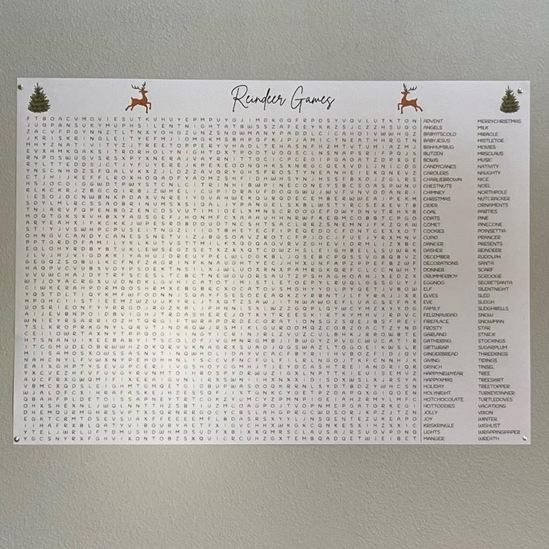 Giant Christmas Wordsearch - 30x42 Inches - Christmas Themed Puzzle - Perfect for Party or Gift