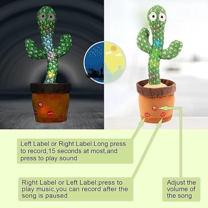 Talking Cactus Toys Christmas Gifts, Dancing Mimicking Repeat What You Say, Gift for Boys and Girls