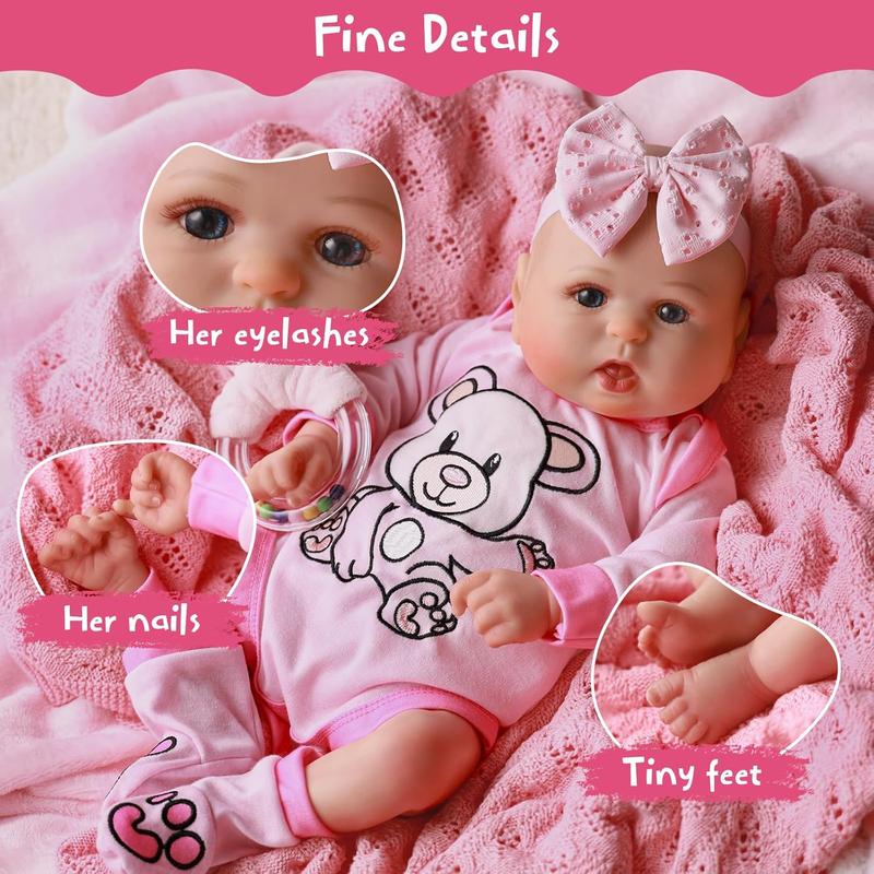 BABESIDE Reborn Baby Dolls - 20 Inch Lifelike Soft Body Realistic-Newborn Baby Girl Dolls Full Body Vinyl with Complete Accessories Real Life Baby Dolls for Kids Age 3+