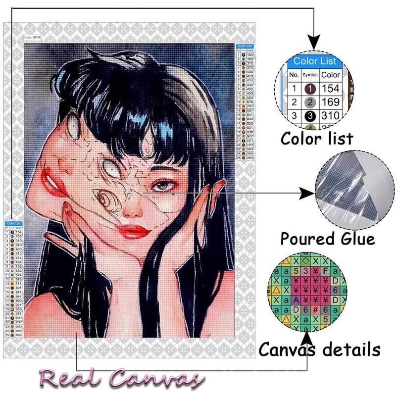 Diamond Painting Kit Horror Girl Diamond Mosaic 5D DIY Cross Stitch Kits Woman Diamond Art Home Decoration Creative Handicrafts