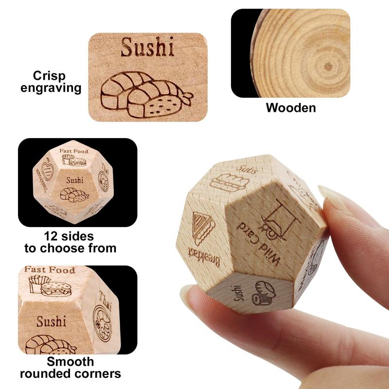 Dice for Her Him Couples Ideas Food Decision Games Christmas Birthday Valentines Day Gifts for Boyfriend Girlfriend Men Women Gifts for Wife Husband