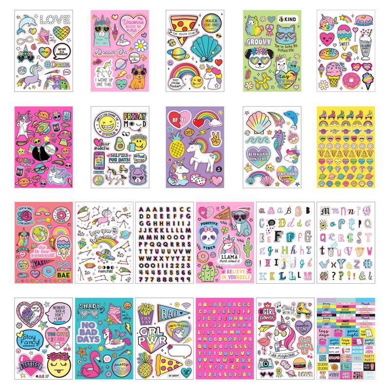 DIY 1500+ stickers, cute. Sticker book, funny handmade stickers for girls