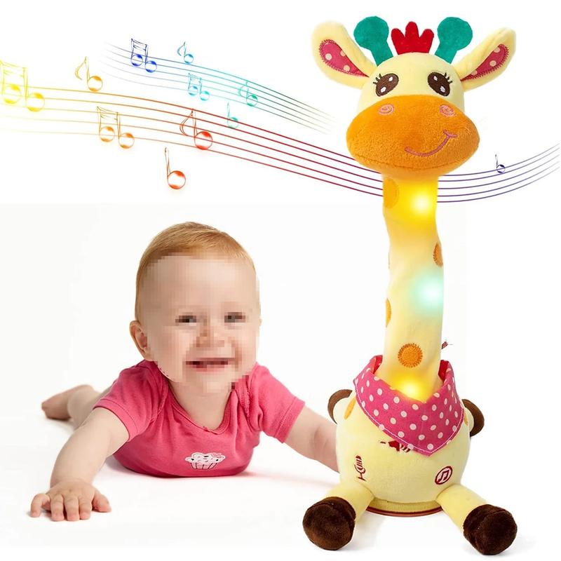 Singing Dancing Plush Toys, Mimicking Talking & Recording Toys, Soft Glowing Stuffed Toy Gift for Girls Boys