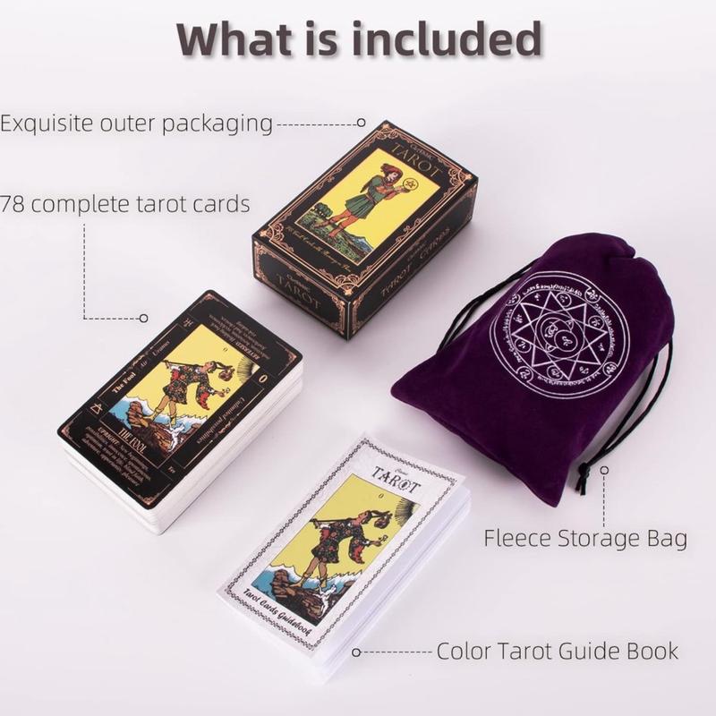 Standard Size Classic Tarot For Beginners with Guidebook & Storage Pouch tarot card Quick-Reference Beginner Classic Tarot