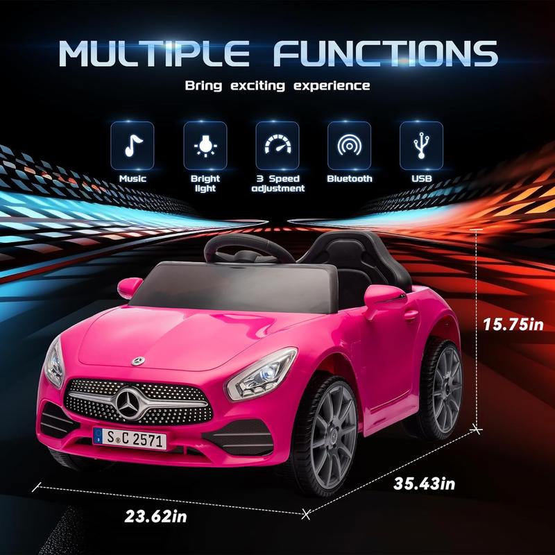 Mercedes-Benz CLS 350 12V Kids Electric Ride-On Car, 2WD, Parent Remote Control, LED Lights, USB, Bluetooth, for Ages 2-4 ride-on toy remote control boy girl