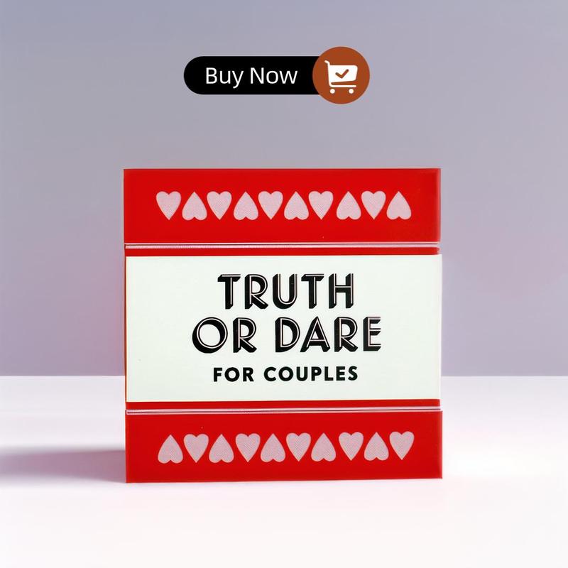 Truth Or Dare Themed Card Game, 1 Box Adult Couples & Family Game Cards, Party Game Supplies for Indoor & Outdoor