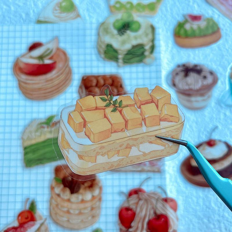 Afternoon Tea Themed Sticker, 20pcs set DIY Decorative Sticker for Scrapbooking & Journal Making