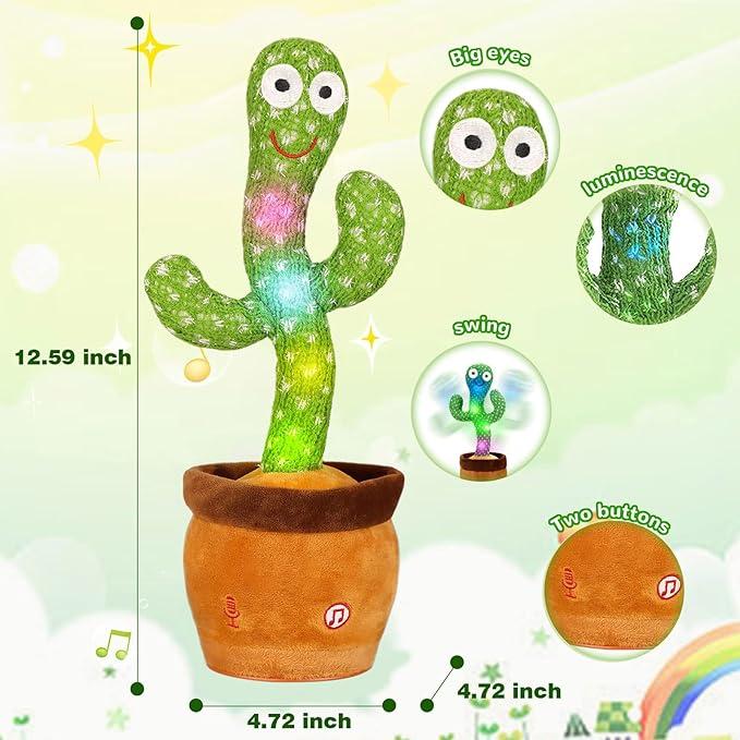 Talking Cactus Toys Christmas Gifts, Dancing Mimicking Repeat What You Say, Gift for Boys and Girls