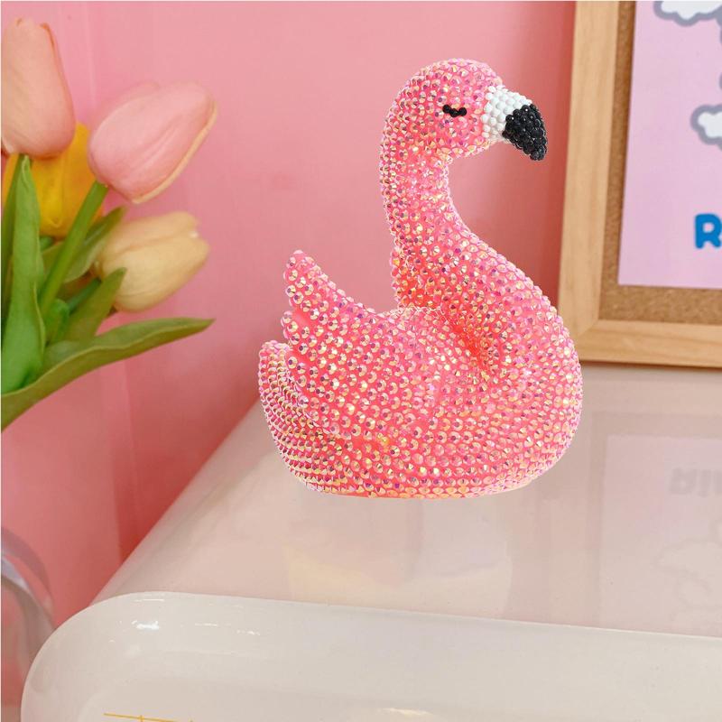 DIY 5D Diamond Arts Colorful Painting Kit, Ornament Kit, Cute Flamingo Shaped DIY Painting Night Light, Handmade Art Crafts For Home Decor