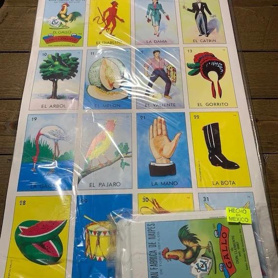 Original Jumbo Loteria Game Set in Spanish, Mexican Loteria for 10 Players table games