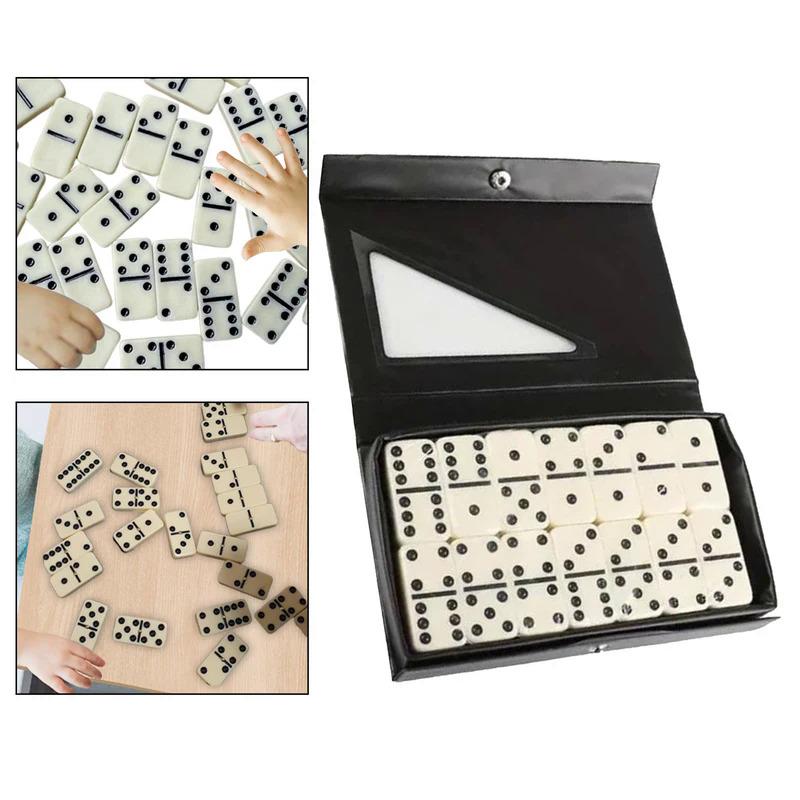 28pcs Classic Dominoes Card Chess, Board Game Toys With PVC Storage Box, Portable Case for Leisure Gifts Entertainment Tourism