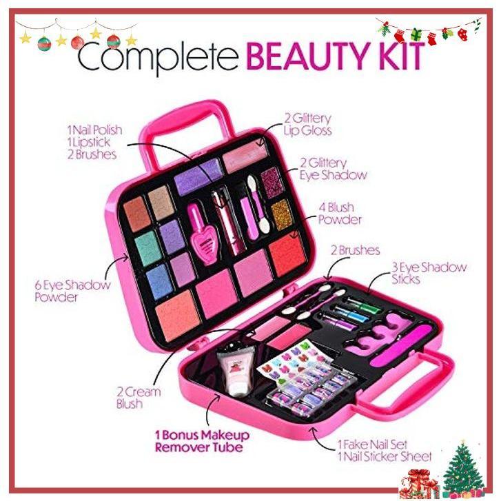 Toysical Kids Makeup Kit for Girl - Real, Non Toxic Makeup for Kids kit with Remover, Washable Toddler Makeup Kit - Princess Birthday Gift Pretend Play Makeup for Ages 3 4 5 6 7 8 9 10 Years Old