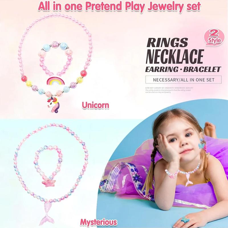 Pretend Play Toy for Little Girl Princess Toys Birthday Gift Christmas Jewelry Toy for Kid Girls Age 4 5 6 7 8 9 10 Years