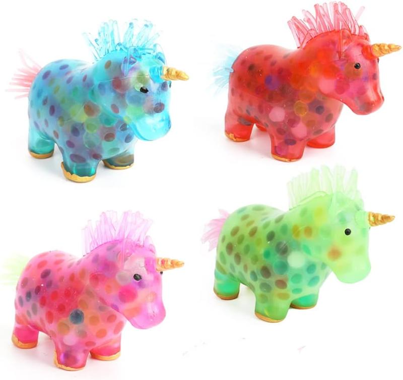 4 Pack Unicorn Stress Balls for Kids – Fun Christmas Stocking Stuffers & Gifts for Boys and Girls