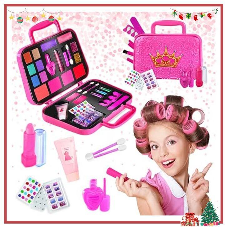 Toysical Kids Makeup Kit for Girl - Real, Non Toxic Makeup for Kids kit with Remover, Washable Toddler Makeup Kit - Princess Birthday Gift Pretend Play Makeup for Ages 3 4 5 6 7 8 9 10 Years Old