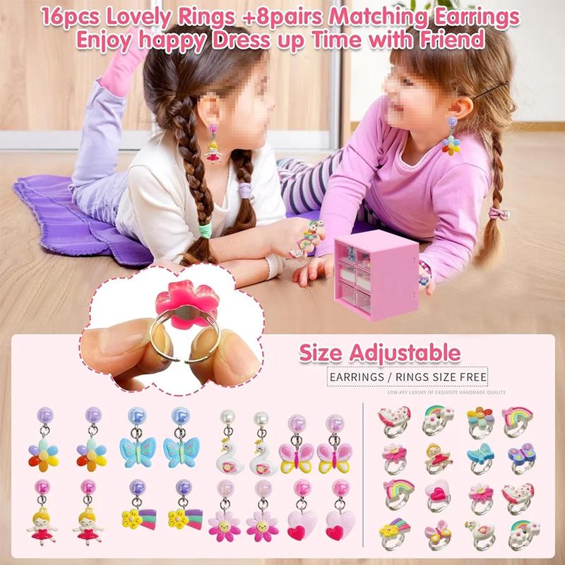 Pretend Play Toy for Little Girl Princess Toys Birthday Gift Christmas Jewelry Toy for Kid Girls Age 4 5 6 7 8 9 10 Years