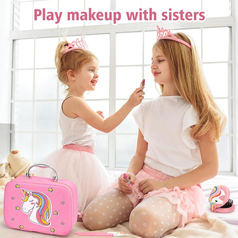 Girls Makeup Toy Set, 22pcs set Washable Makeup Toy, Pretend Play Makeup Toy for Kids, Creative Makeup Toy Kit for Birthday Gifts