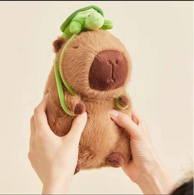 Strawberry Capybara Plush Toy, SummerGifts, Cute Capybara Anime Fluffy Toy,Creative Birthday and Holiday Gift OptionsRoom Decor, Thanksgiving, Chrismats GiftSet Strawberry Capybara