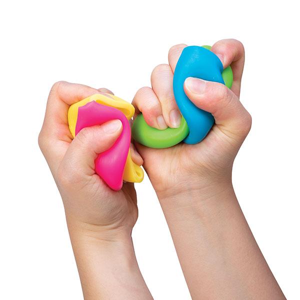 Schylling NeeDoh Mac n' Squeeze - Stretch, Squeeze and Decompress - Oversized neon noodles - 4 colors - Ages 3+