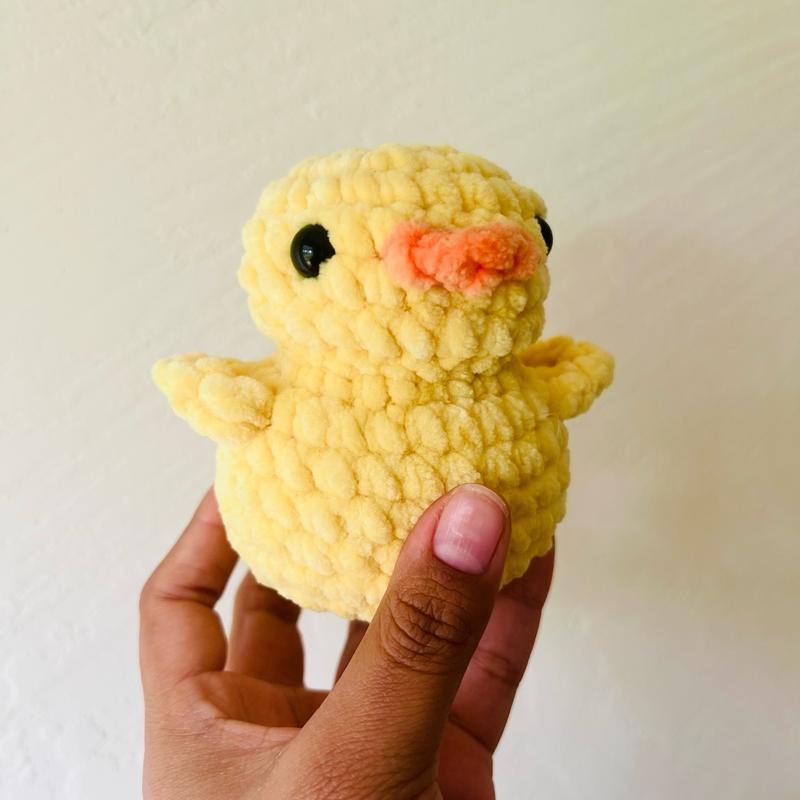 Adorable Crochet Yellow Duckling - Perfect for Room Decor