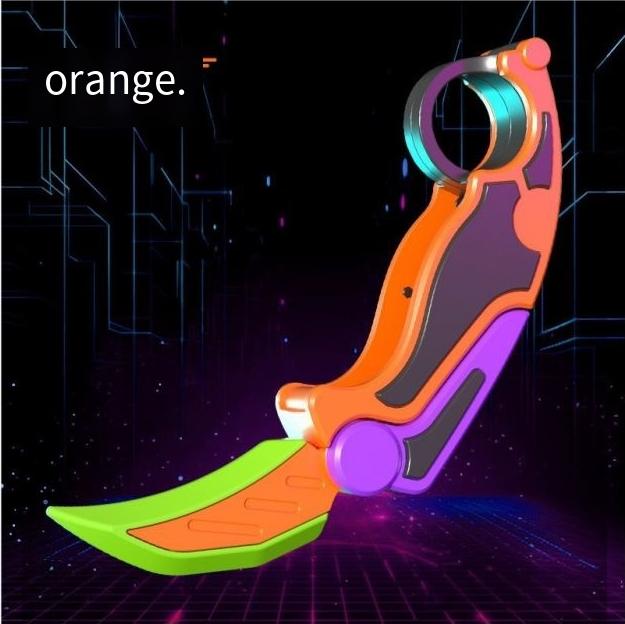 Gravity 3d Printing Straight Jump Claw Knife 2.0 Telescopic Rotary Decompression Toy Folding Claw Knife Radish Knife