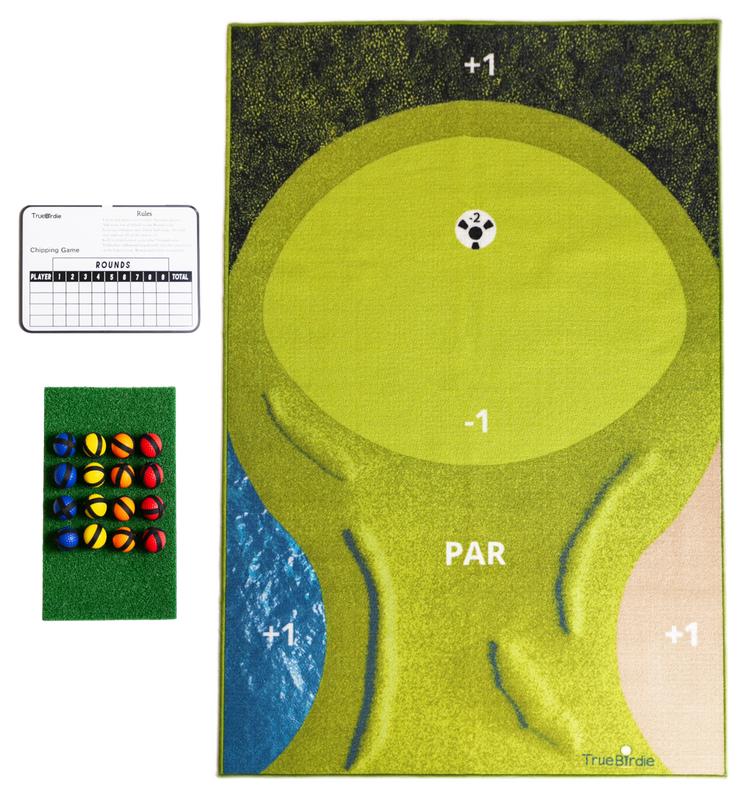 TrueBirdie Chip Battle - Golf Chipping Game with Velcro Balls, Chipping Mat and Scoreboard Included!