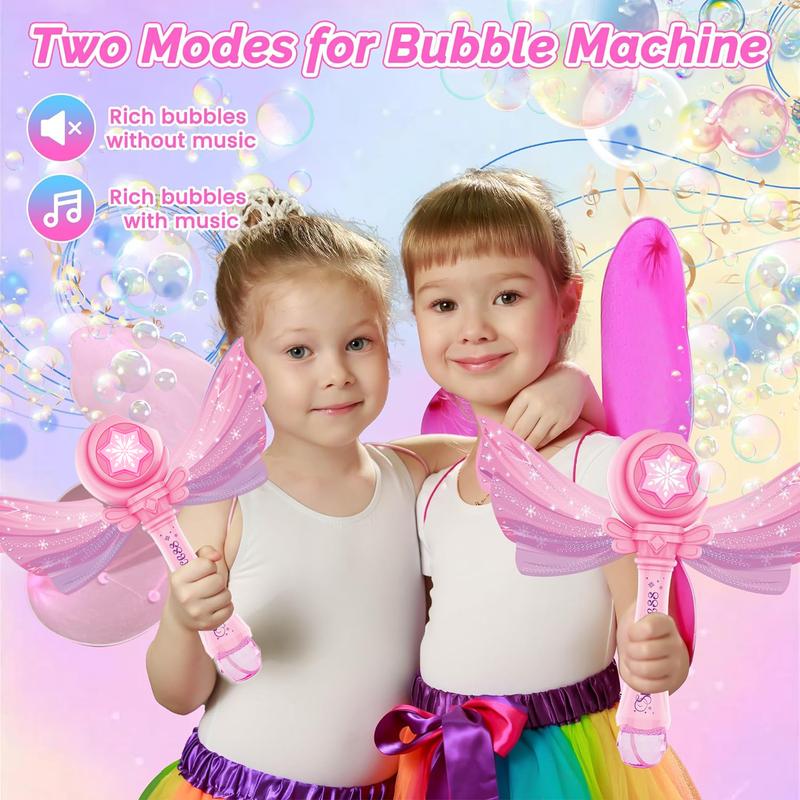 2 Packs of Princess Bubble Machine Blower Toys ,Kids's Bubble Machine with Light and Music is Suitable for Outdoor Use and Brings Joy to Children,Gifts for Boys and Girls Aged 3-8