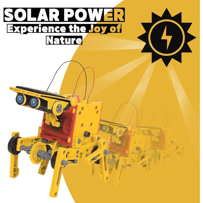 Science STEM Projects for Kids Age 8-12,Solar Robot Kit Toys Birthday for 8-14 Year Old Boys, 190Pcs Building Experiments Robots for Ages 9 10 11 12 13