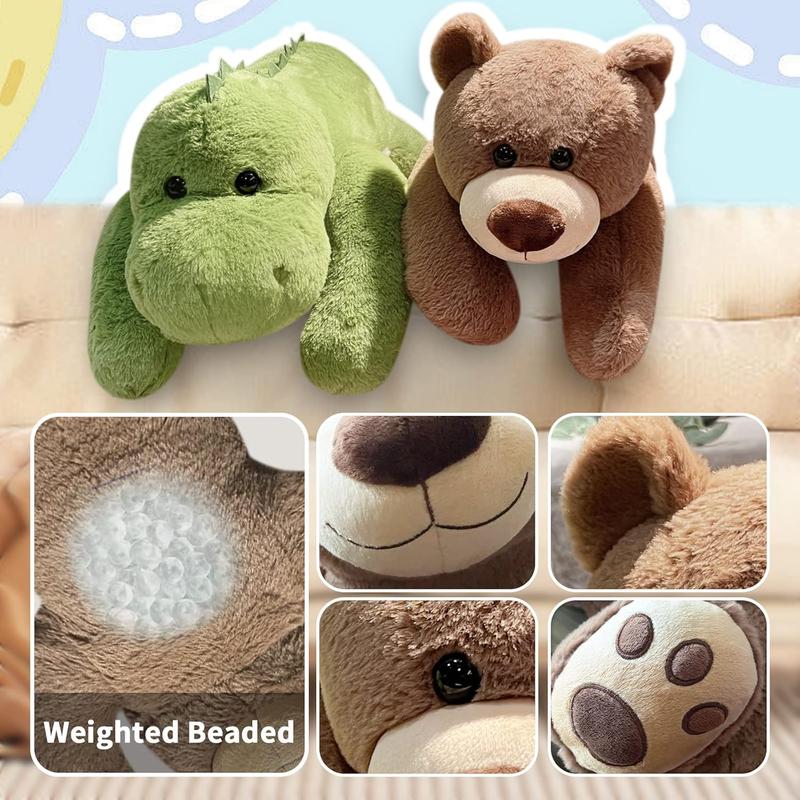 3.5 LB Weighted Stuffed  Bear, 24 Inch Weighted Plush  Throw Pillow, Cute  Plush Toys Gifts for  Adults Teens Birthday Christmas