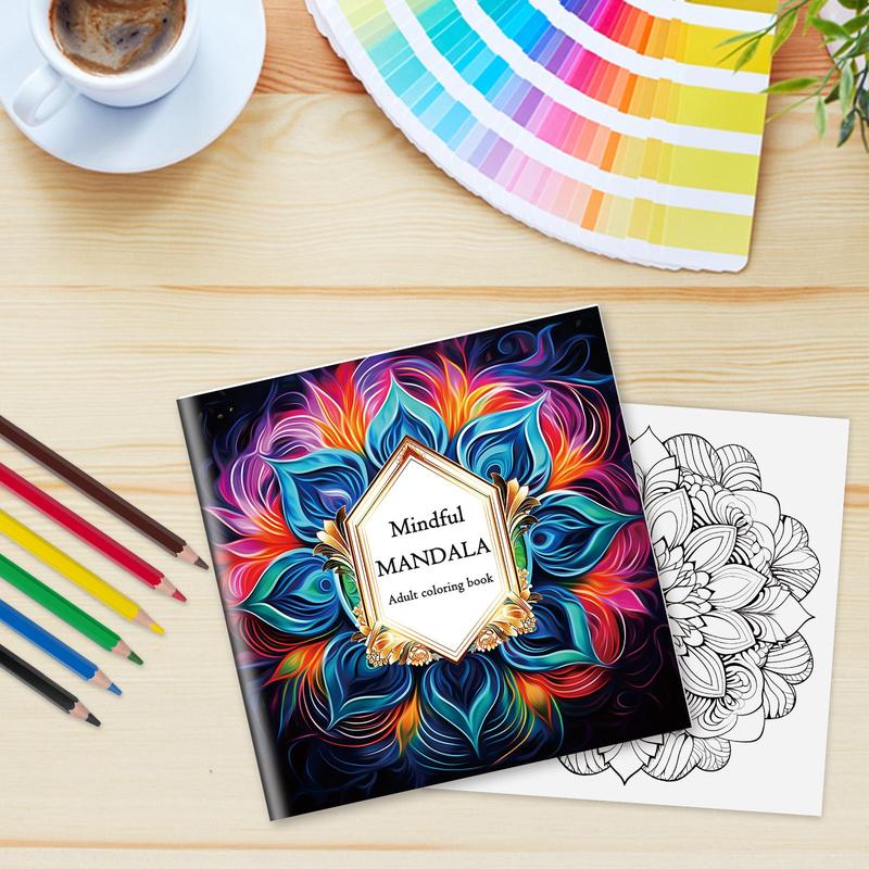 Mysterious Mandala Themed Coloring Painting, Has Beautifully Designed Patterns That Help Reduce Stress, Soothe Emotions and Focus