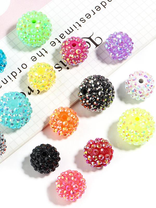 Resin Beads, Colorful Bubble Beads, Fashionable Beads for DIY Necklace Bracelet Earrings, Jewelry Making Accessories for Women & Girls